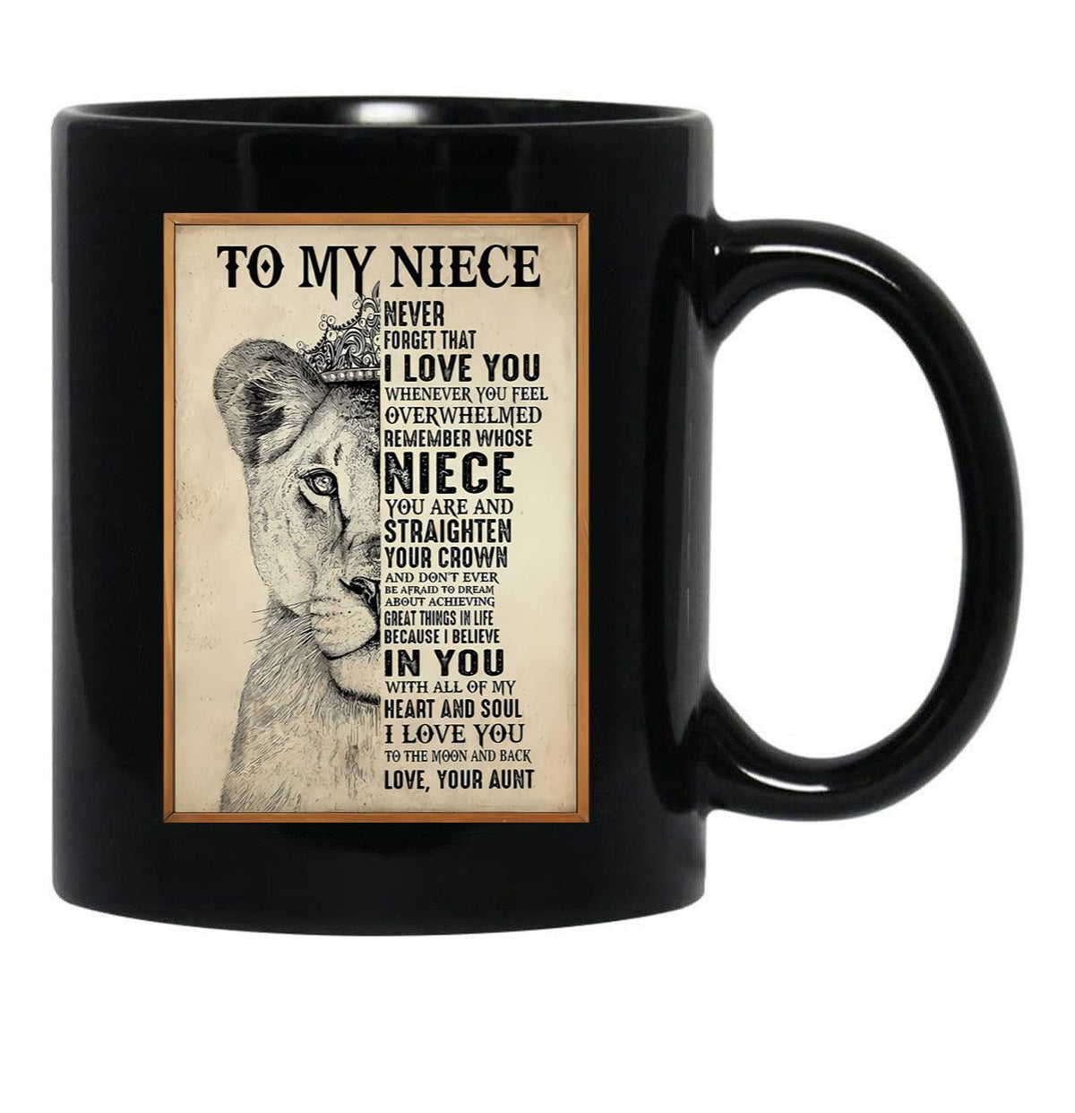 To My Niece Poster Black Gift Coffee Mug - Black