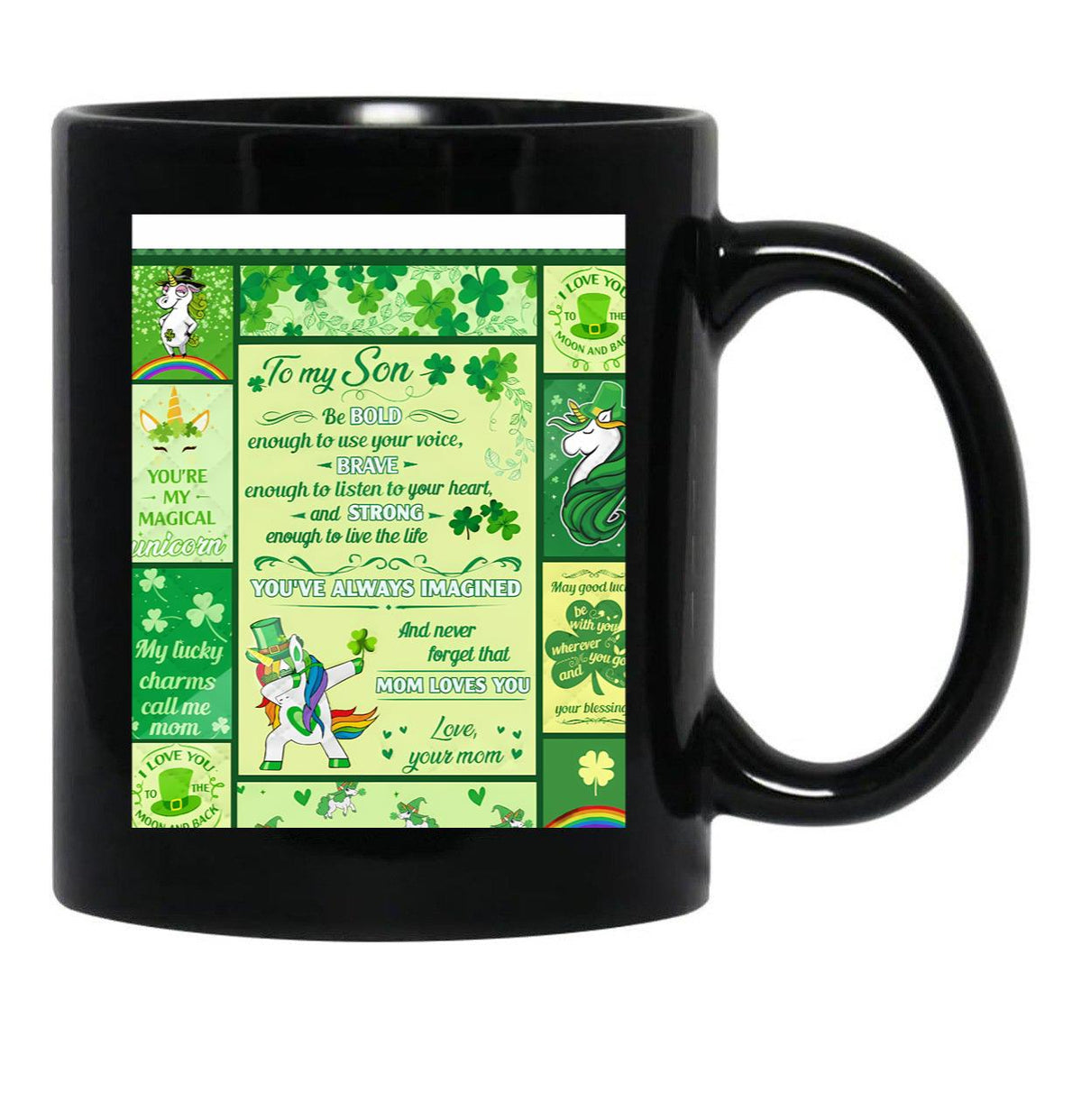 To My Son Be Bold Enough To Use Your Voice Brave Black Gift Coffee Mug - Black
