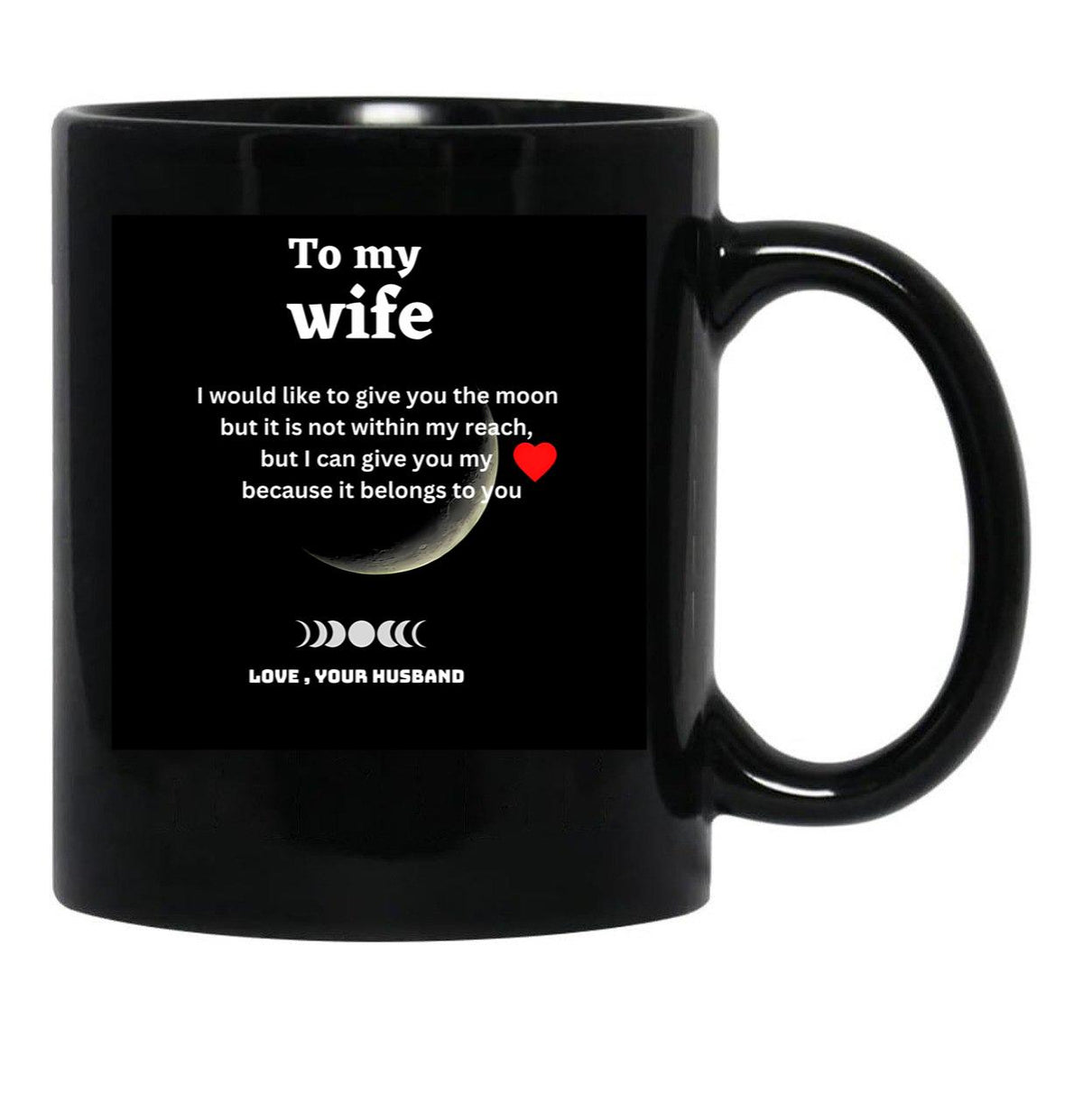 To My Wife Sant Valentine Gifts For Wife Gift For Wife From Husband - Marriage Black Gift Coffee Mug - Black