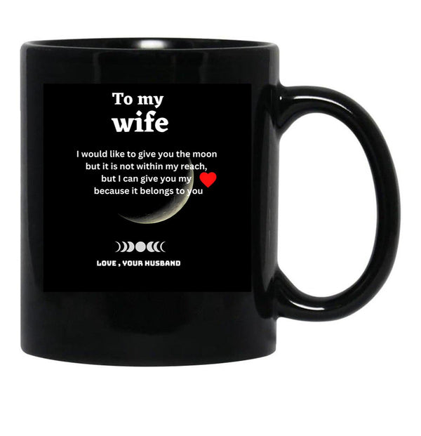 To My Wife Sant Valentine Gifts For Wife Gift For Wife From Husband - Marriage Black Gift Coffee Mug - Black