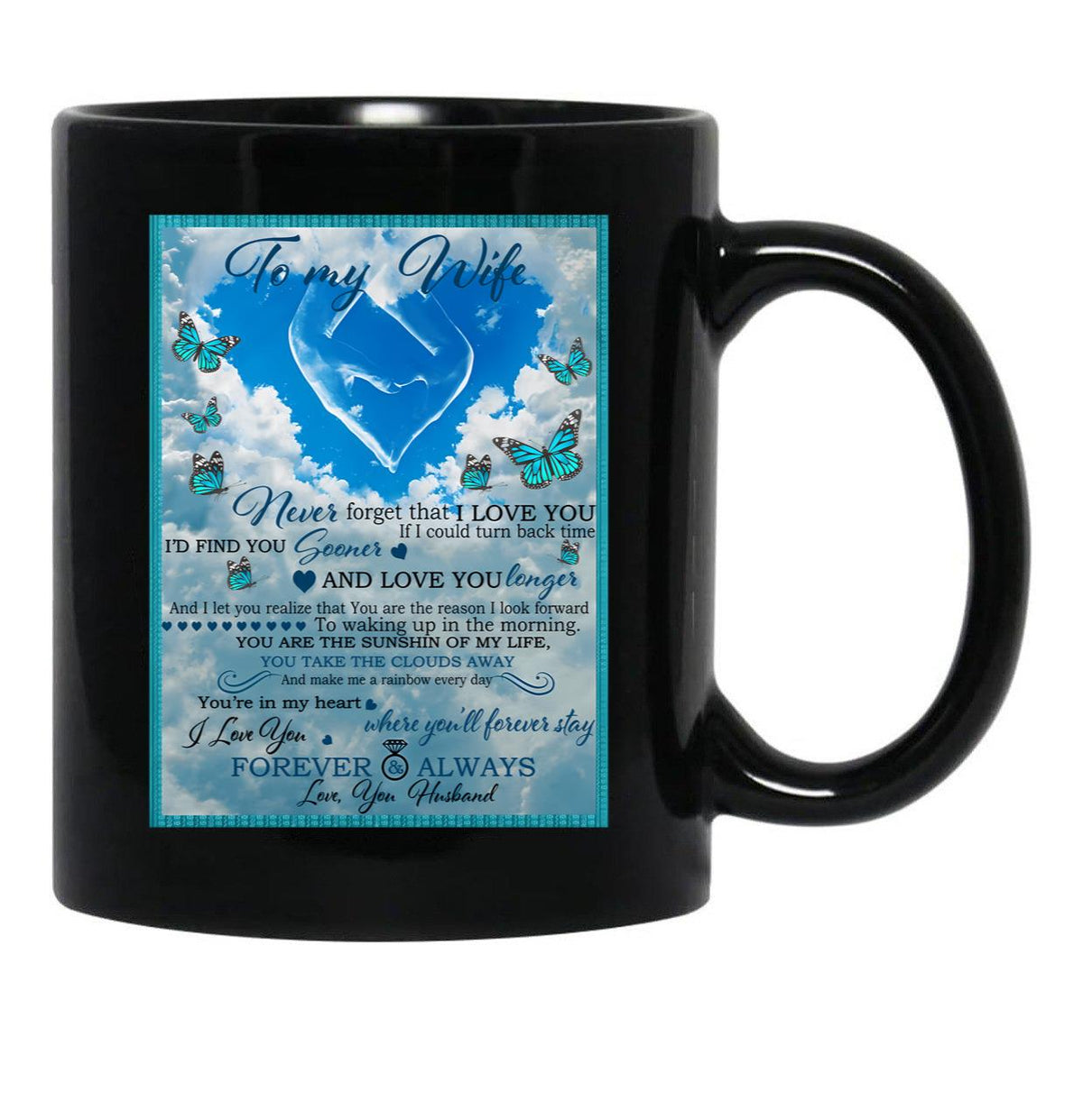 To My Wife (3) Black Gift Coffee Mug - Black