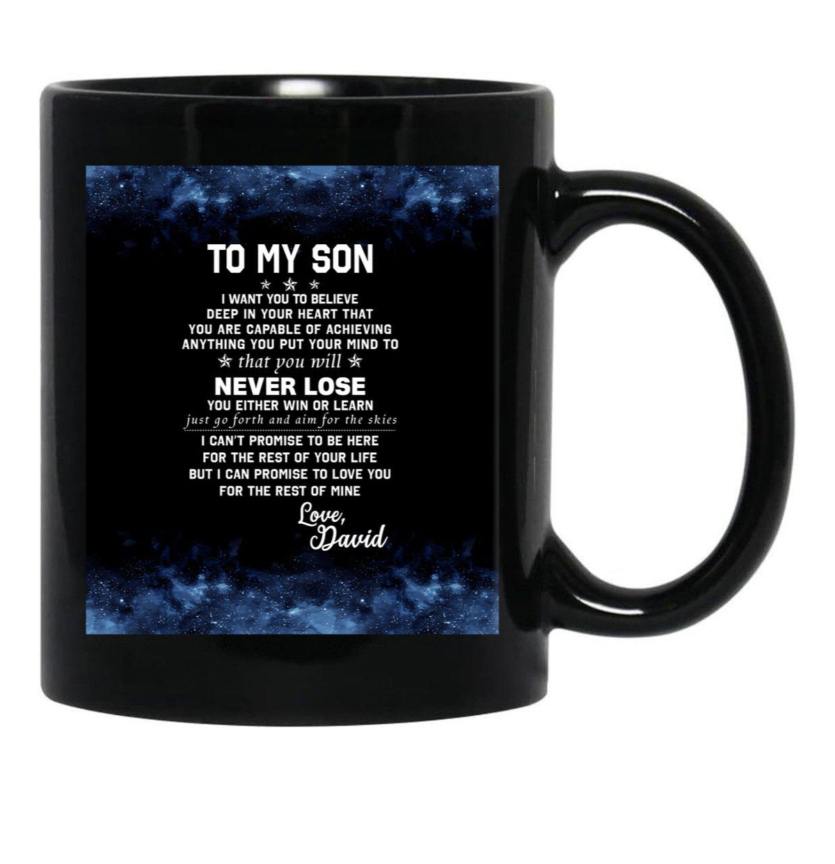 To My Wolf Son You Never Lose Zodiac Sign Black Gift Coffee Mug - Black