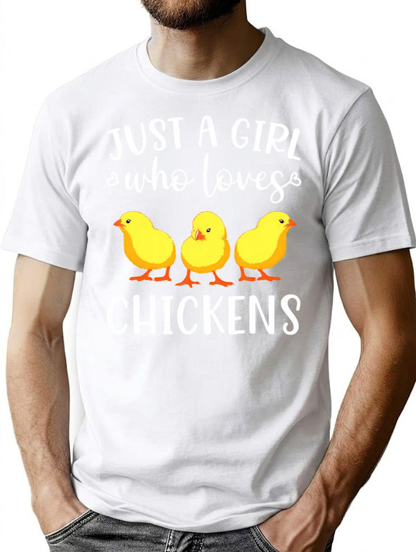 Who Loves Chickens Funny Chicken T-Shirt - Sarcastic Humor Graphic Tee - White