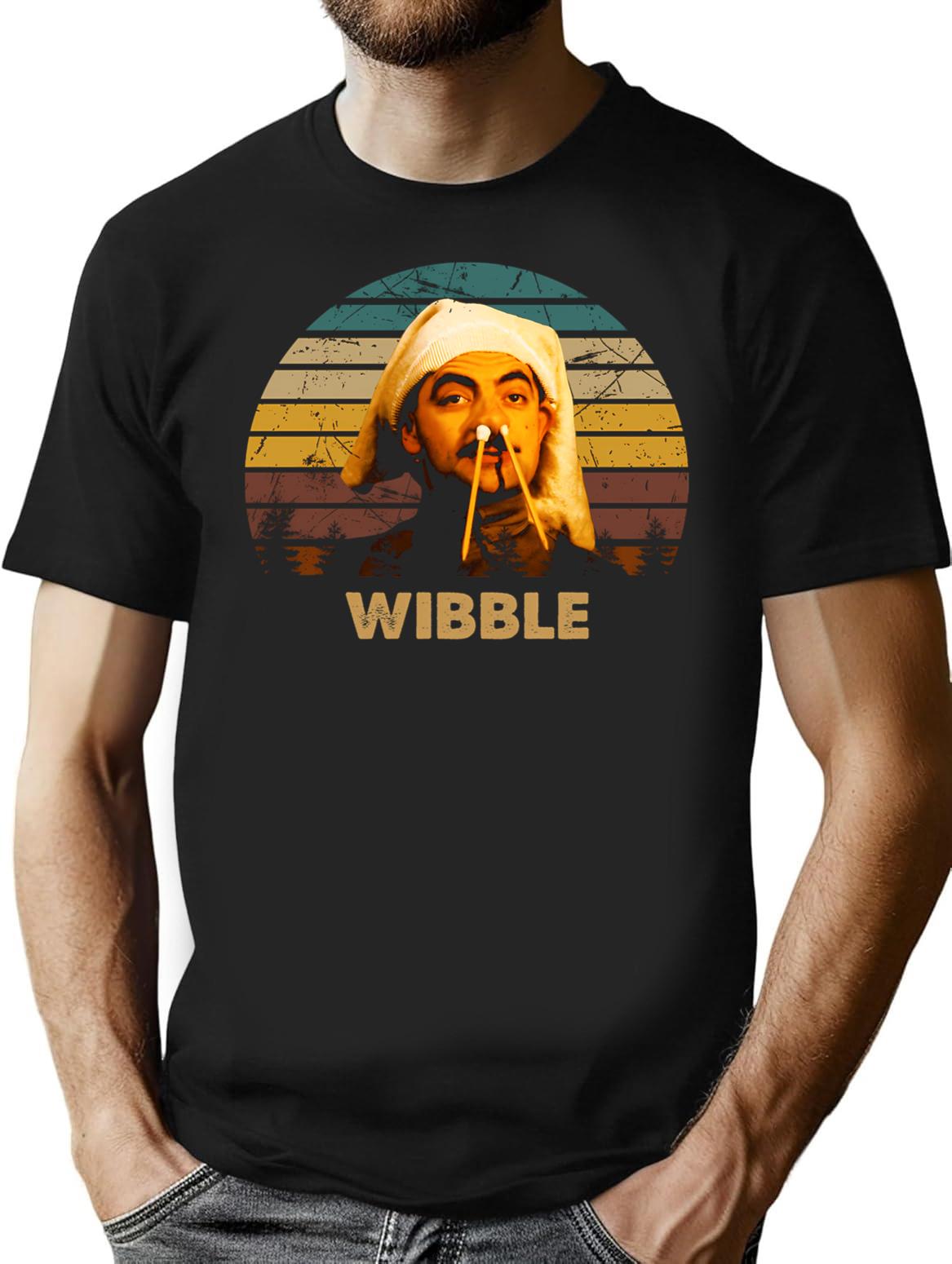 Wibble Vintage T-Shirt - Retro Graphic Casual Tee - Black