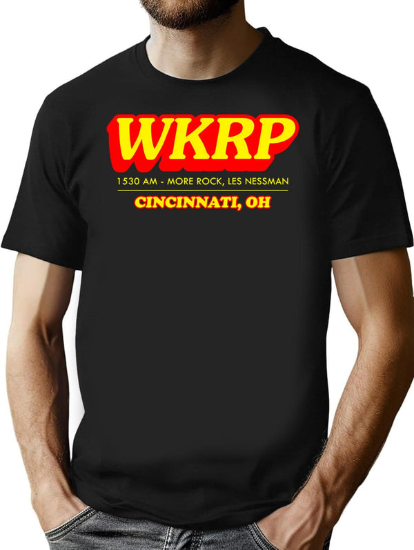 Wkrp Logo Classic T Shirt - Retro Graphic Tee for Men & Women - Black