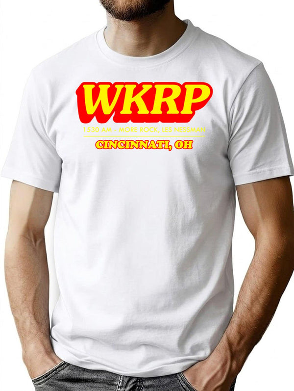 Wkrp Logo Classic T Shirt - Retro Graphic Tee for Men & Women - White