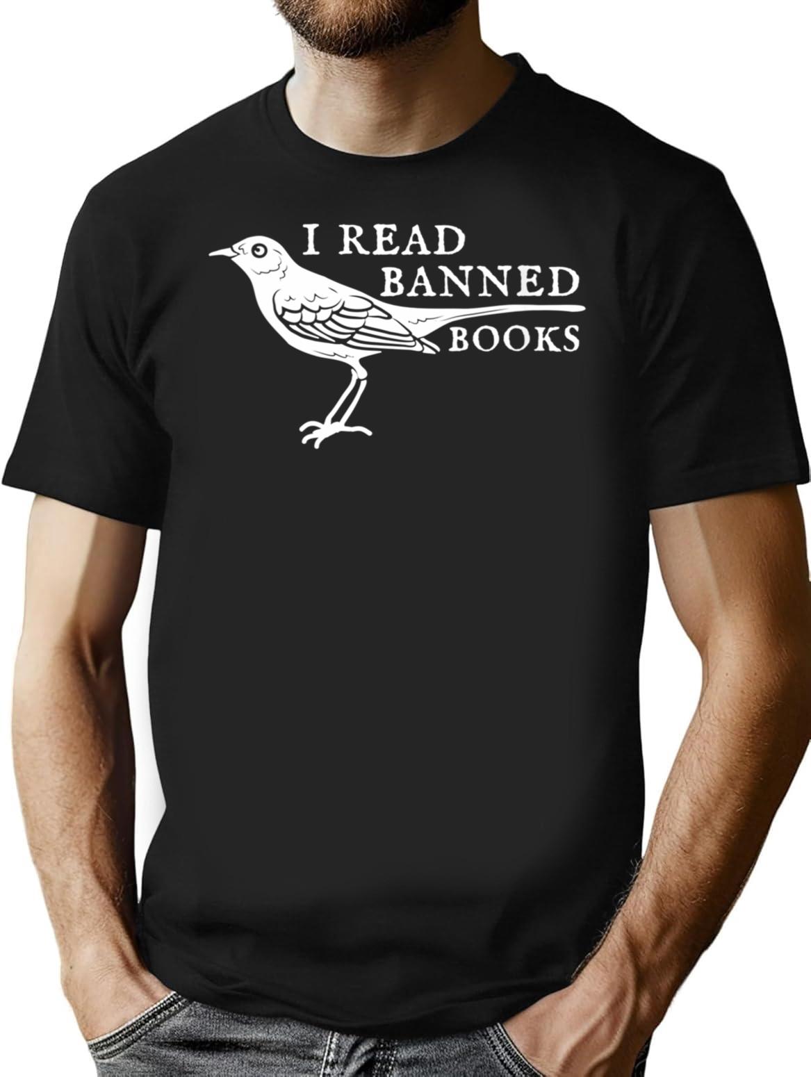 Womens Vintage I Read Banned Books Funny Book Lovers' Appare T-Shirt - Black
