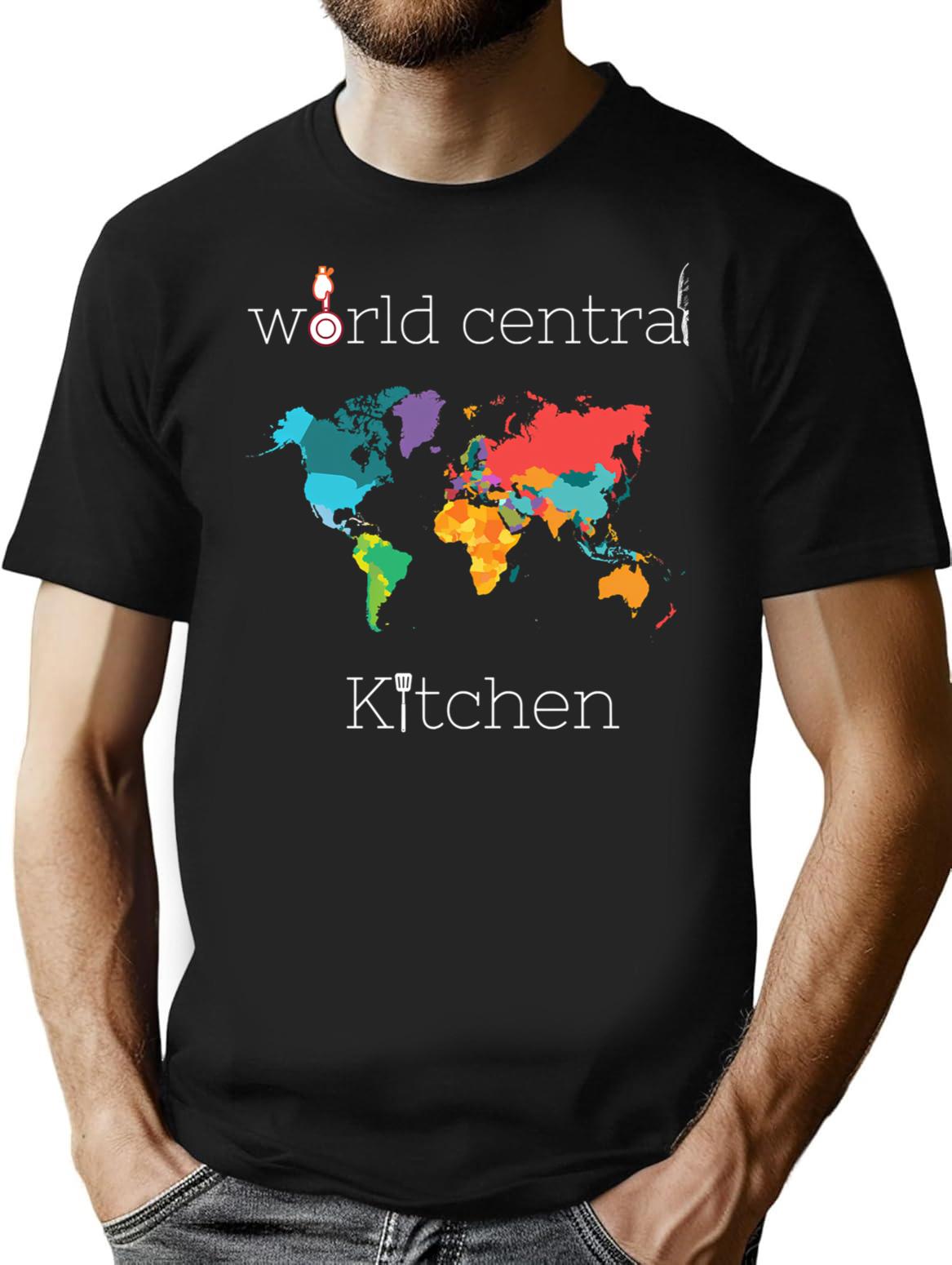 World Central Kitchen Active T-Shirt - Retro Graphic Tee for Men & Women - Black