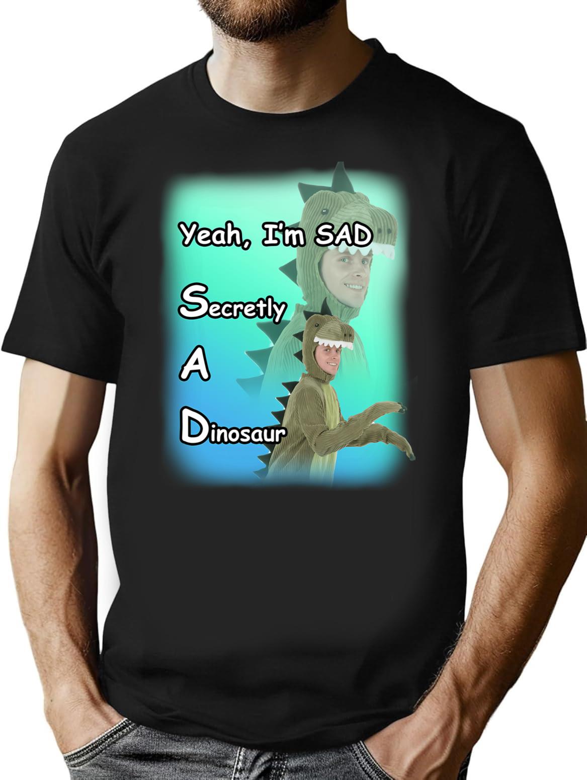 Yeah I'm Sad Shirt T-Shirt - Retro Graphic Tee for Men & Women - Black