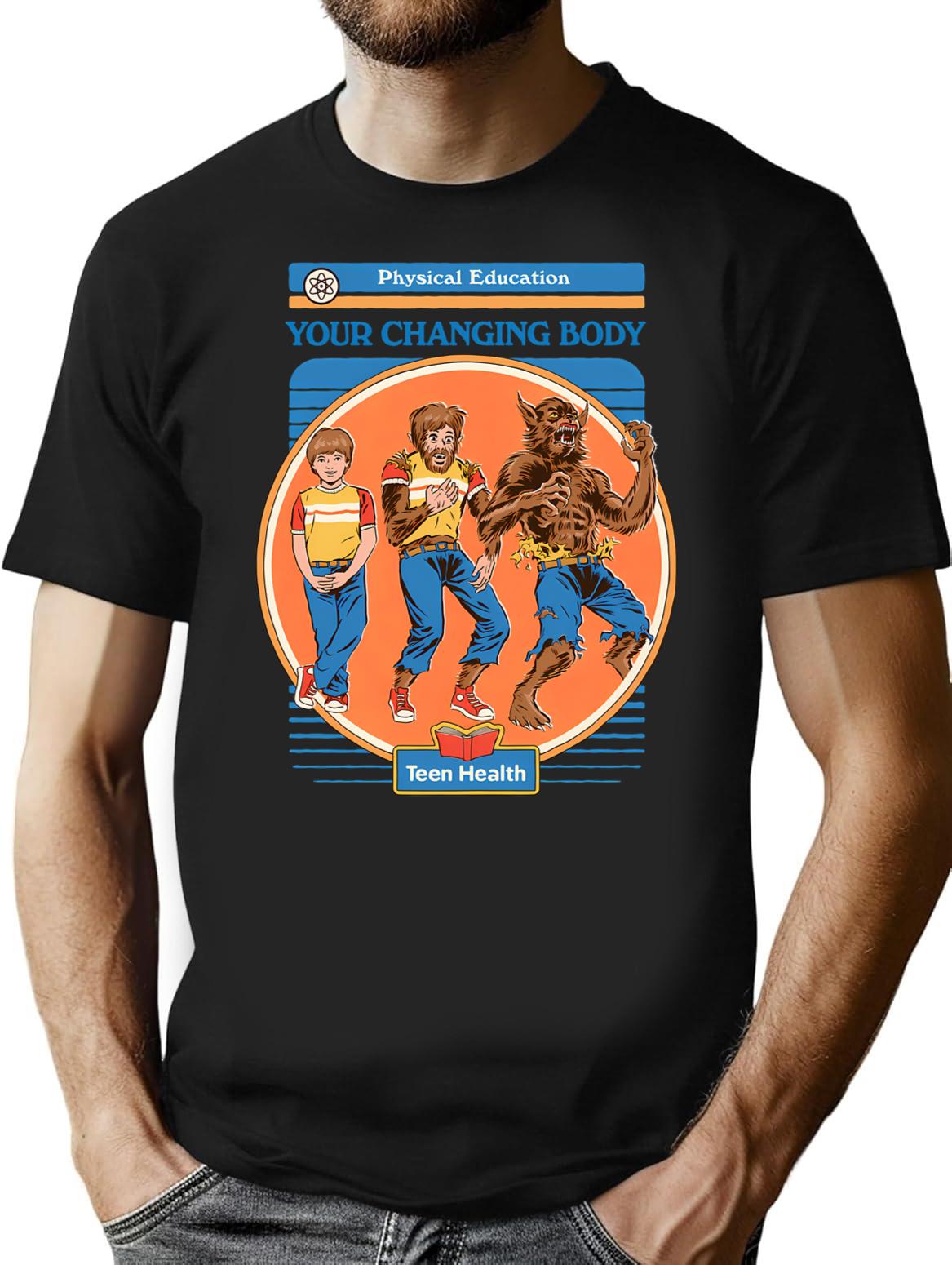 Your Changing Body T-Shirt - Retro Graphic Tee for Men & Women - Black