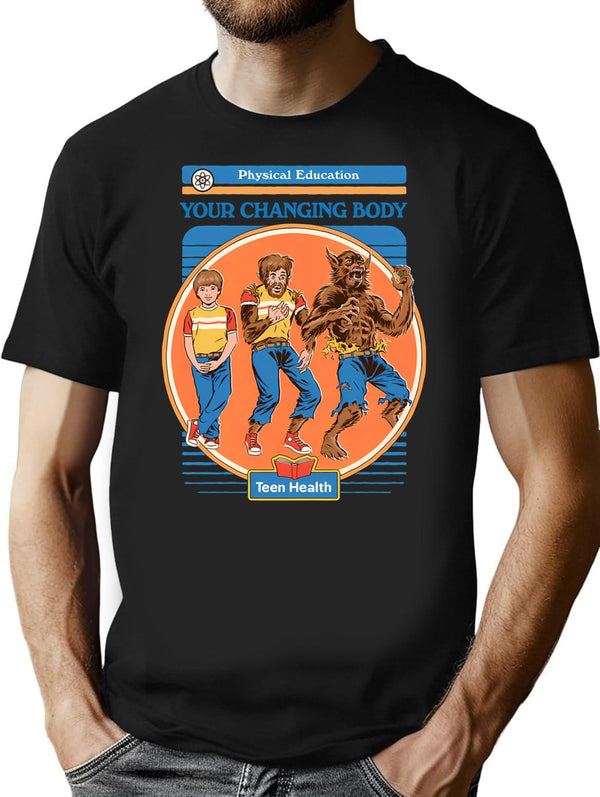 Your Changing Body T-Shirt - Retro Graphic Tee for Men & Women - Black
