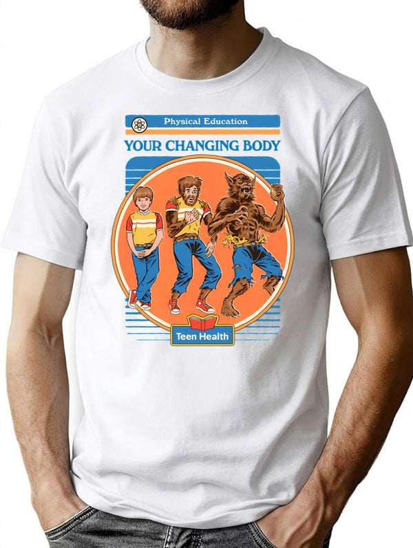 Your Changing Body T-Shirt - Retro Graphic Tee for Men & Women - White
