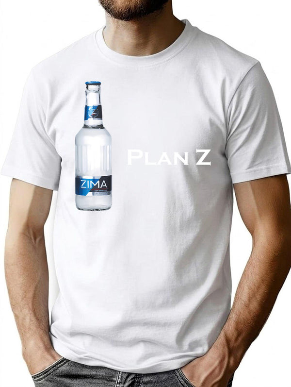 Zima T-Shirt - Retro Graphic Tee for Men & Women - White