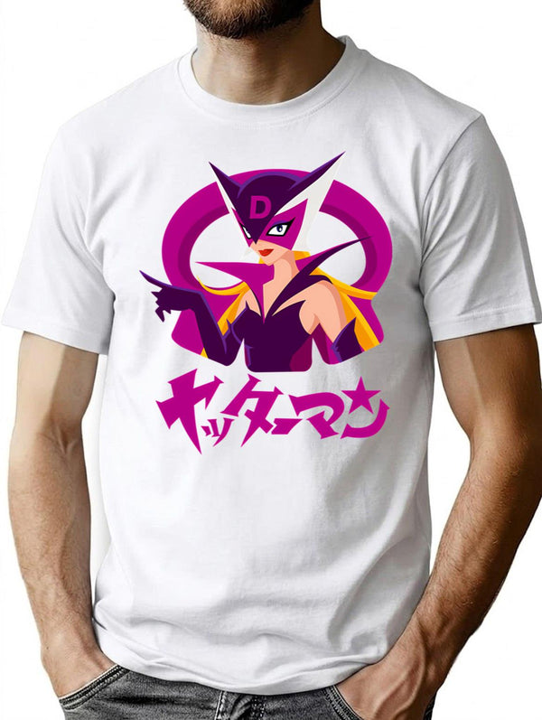 034 Dronio T-Shirt - Retro Graphic Tee for Men & Women - White