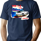 106 1.3 Rallye... Petit Lion T-Shirt - Retro Graphic Tee for Men & Women - Navy