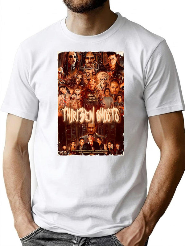 13 Ghosts T-Shirt - Retro Graphic Tee for Men & Women - White