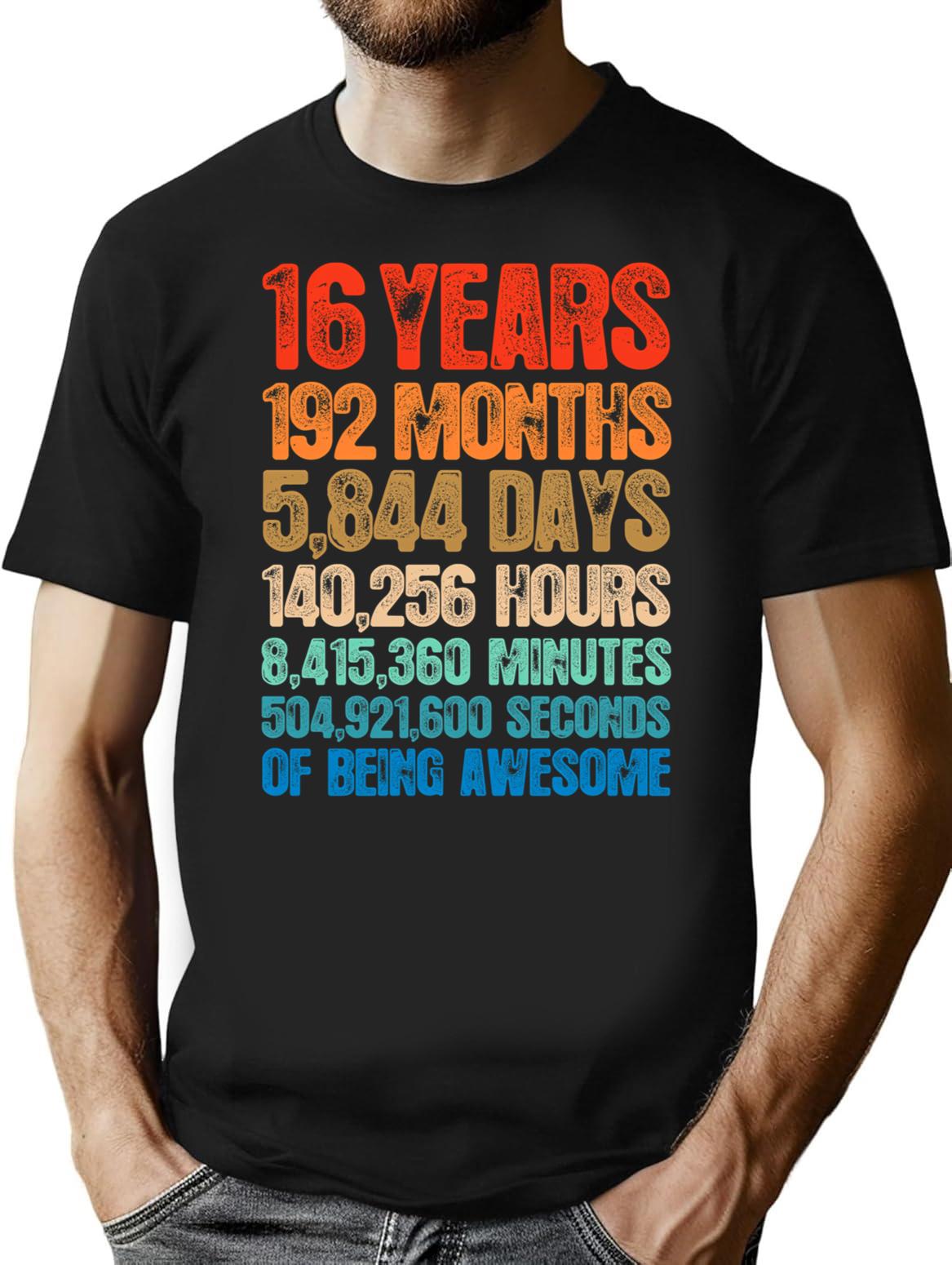 16 Years Old 16th Birthday Retro Vintage 2003 Birthday Gift T-Shirt - Black