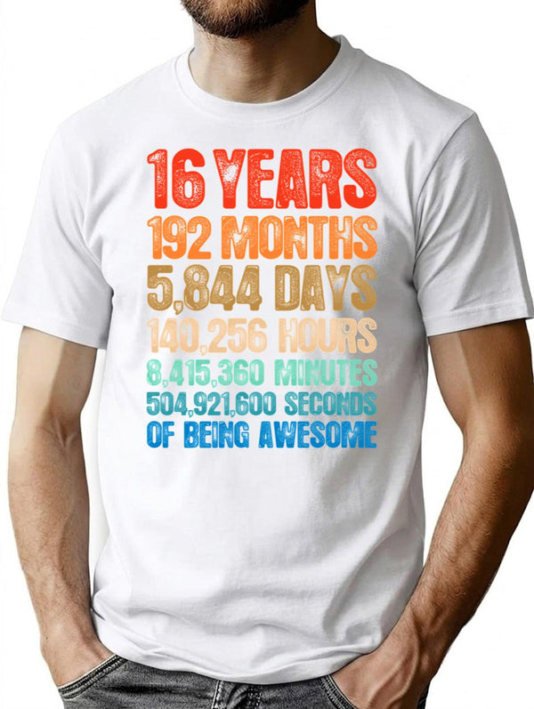 16 Years Old 16th Birthday Retro Vintage 2003 Birthday Gift T-Shirt - White