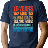16 Years Old 16th Birthday Retro Vintage 2003 Birthday Gift T-Shirt - Navy
