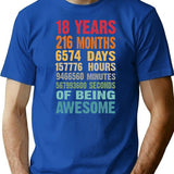 18 Years 216 Months Being Awesome 18th Birthday Teen Gifts - Blue