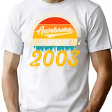 18th Birthday 18 Years Born In 2003 January T-Shirt - White