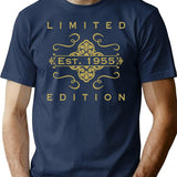 1955 Limited Edition 70th Birthday T-Shirt - Funny Birthday Gift Tee - Navy