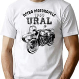 1960 Ural Motorcycle T-Shirt - Retro Graphic Tee for Men & Women - White