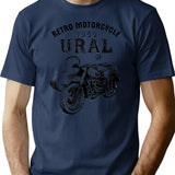 1960 Ural Motorcycle T-Shirt - Retro Graphic Tee for Men & Women - Navy