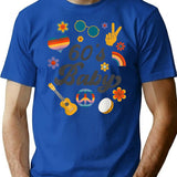 1960s Vintage Sixties Costume Party 60s Hippie Theme Party T-Shirt - Blue