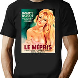 1963 Le Mepris Contempt Vintage Drama Movie T-Shirt - Black