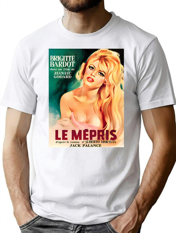 1963 Le Mepris Contempt Vintage Drama Movie T-Shirt - White
