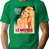 1963 Le Mepris Contempt Vintage Drama Movie T-Shirt - Green