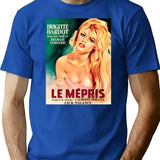1963 Le Mepris Contempt Vintage Drama Movie T-Shirt - Blue