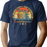 1965 Quarantine Birthday 56th Quarantine Birthday All Original Parts Aged To Perfection Gift For Born In 1965 Funny Gifts Ideas For Birthday T-Shirt - Navy