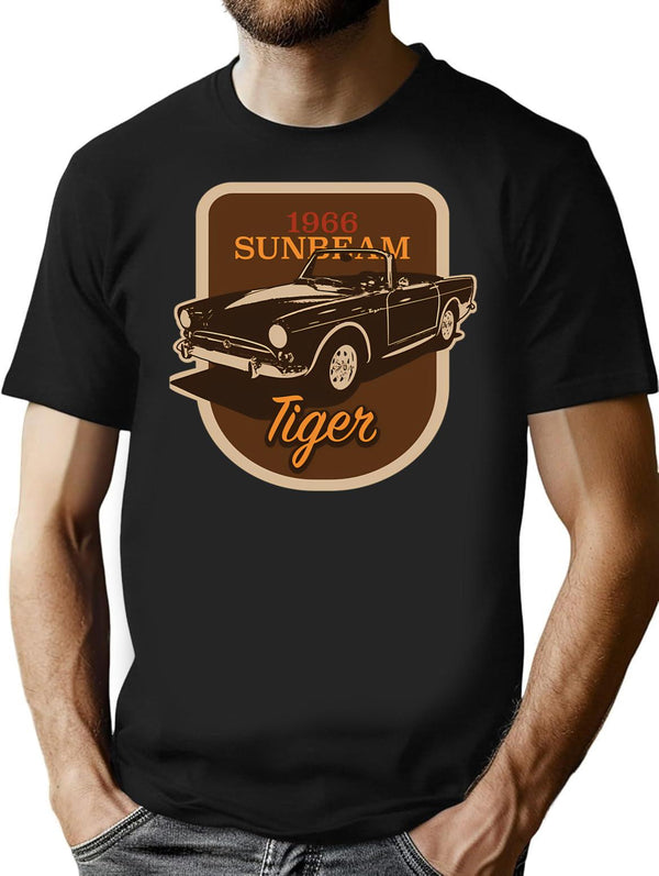 1966 Sunbeam Tiger Classic T Shirt - Retro Graphic Tee for Men & Women - Black