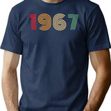 1967 Birthday Funny T-Shirt - Funny Birthday Gift Tee - Navy