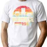 1968 Print. Vintage Birthday Gift Funny Music Tech Humor Graphic T-Shirt - White