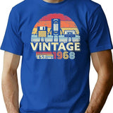 1968 Print. Vintage Birthday Gift Funny Music Tech Humor Graphic T-Shirt - Blue