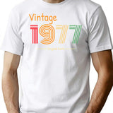 1977 Birthday Funny T-Shirt - Funny Birthday Gift Tee - White