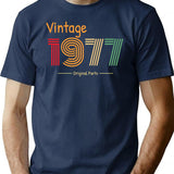 1977 Birthday Funny T-Shirt - Funny Birthday Gift Tee - Navy