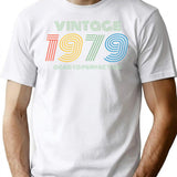 1979 Birthday Vintage Aged Perfection Funny Retro Gift T-Shirt - White
