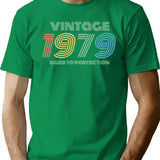 1979 Birthday Vintage Aged Perfection Funny Retro Gift T-Shirt - Green