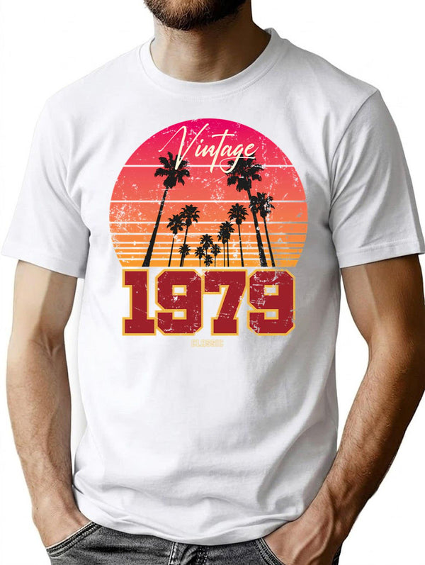 1979 Vintage T-Shirt - Retro Graphic Casual Tee - White