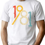 1981 Vintage 40th Birthday T-Shirt - Funny Birthday Gift Tee - White
