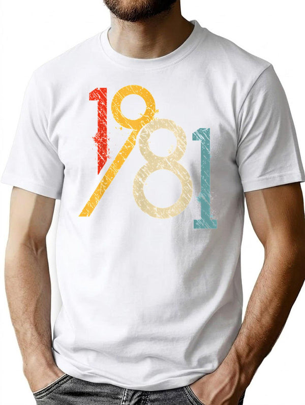 1981 Vintage 40th Birthday T-Shirt - Funny Birthday Gift Tee - White