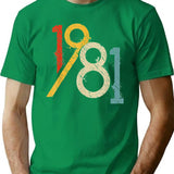 1981 Vintage 40th Birthday T-Shirt - Funny Birthday Gift Tee - Green