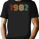 1982 Birthday Funny T-Shirt - Funny Birthday Gift Tee - Black