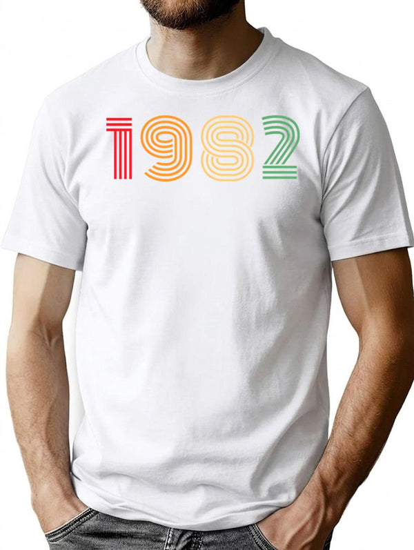 1982 Birthday Funny T-Shirt - Funny Birthday Gift Tee - White