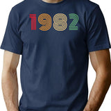 1982 Birthday Funny T-Shirt - Funny Birthday Gift Tee - Navy