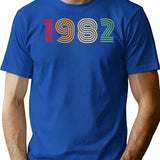 1982 Birthday Funny T-Shirt - Funny Birthday Gift Tee - Blue